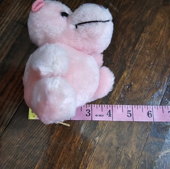 Dakin Vintage 1978 Pink Small Cute Plush Hippo Stuffed Animal - Picture 7 of 15